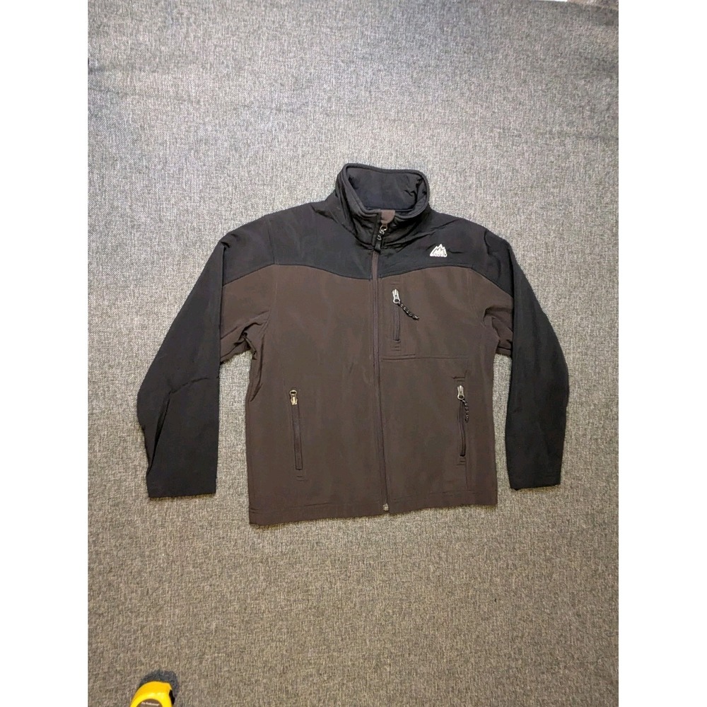Snozu Youth Large Jacket Brown Winter Full Zip Hoodie Sweatshirt
